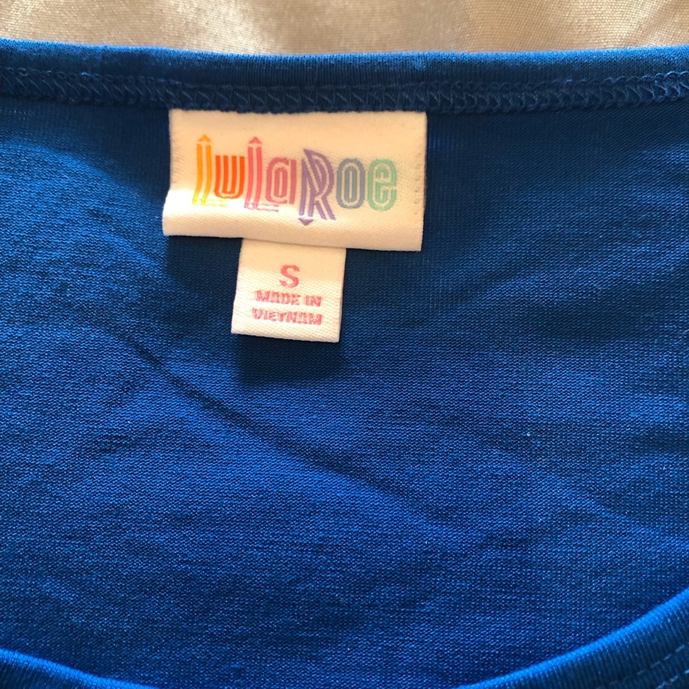 LuLaRoe Blue Irma Tunic - Picture 2 of 5